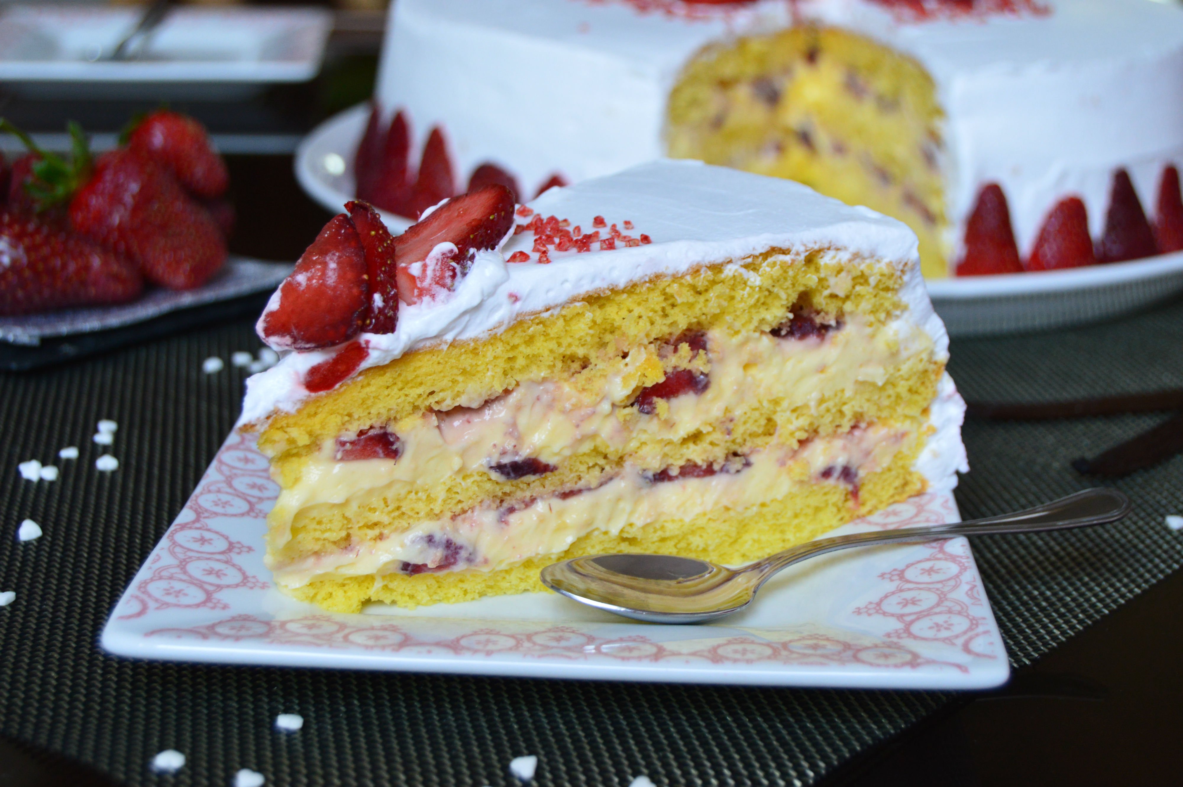 Заварной торт с фруктами – кулинарный рецепт
