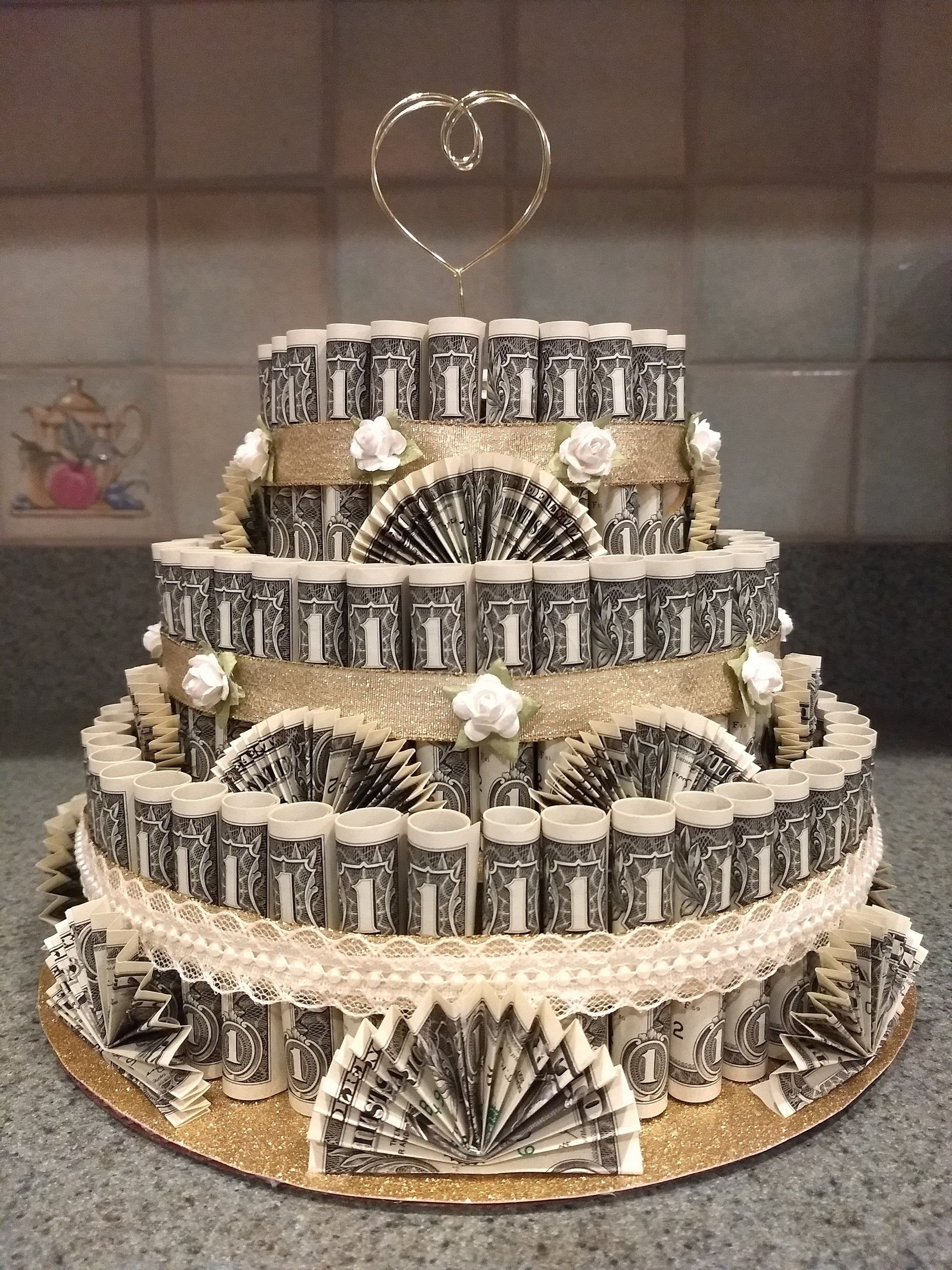 Денежный торт на свадьбу или день рождения