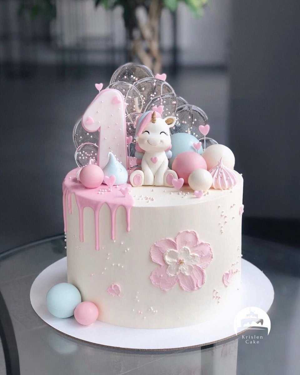 Дизайн торта на 1 год девочке