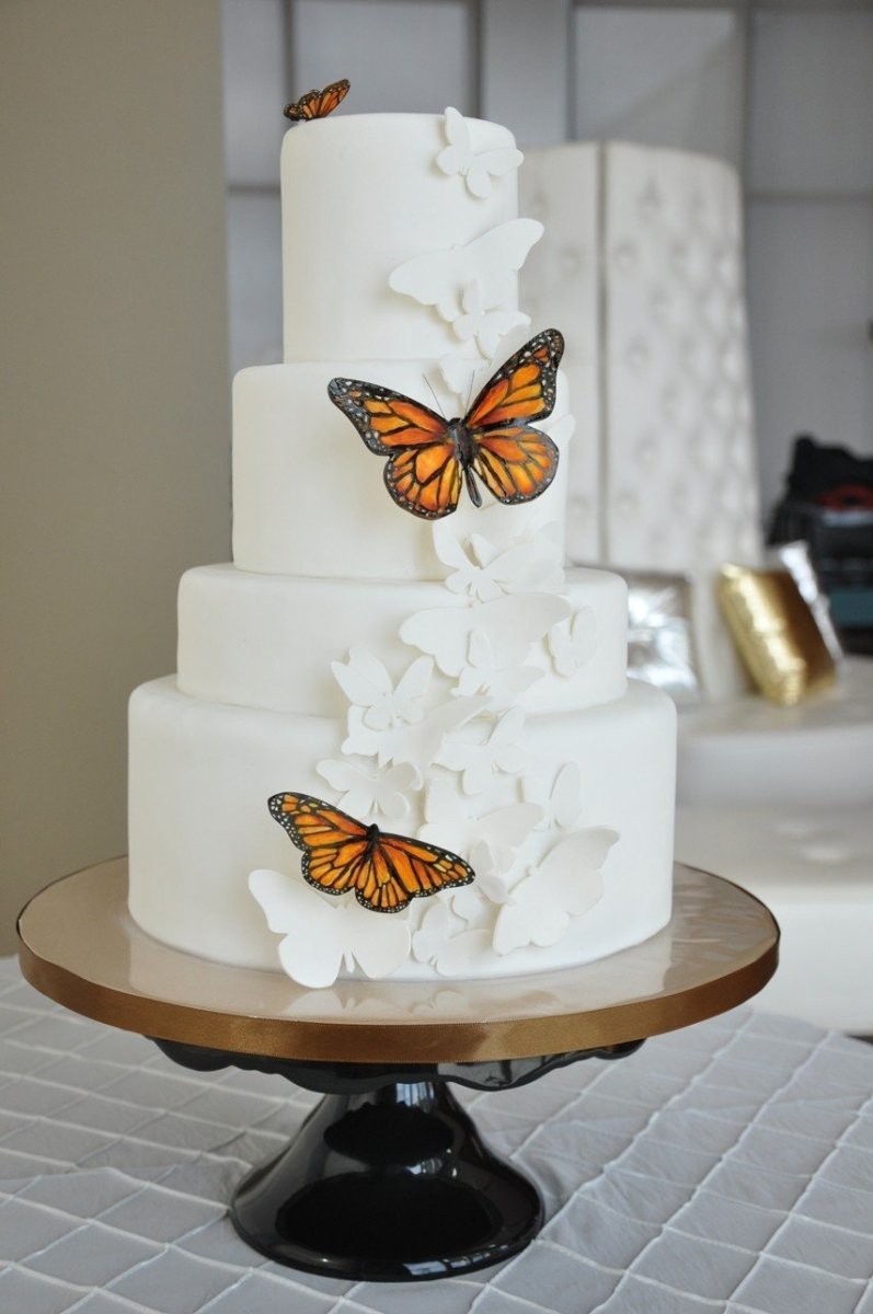 Бабочки на торт из вафельной бумаги