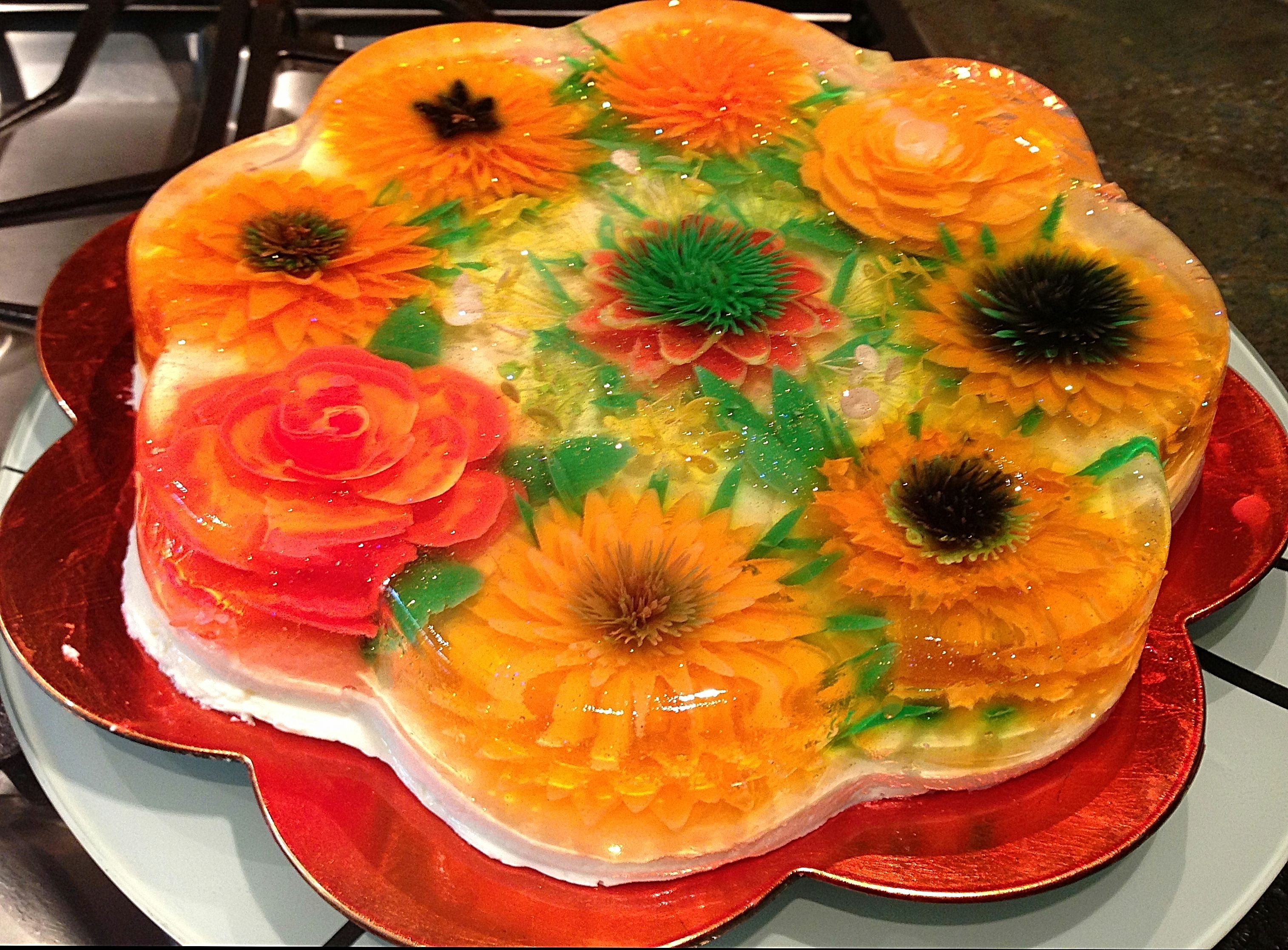 Желейные цветы. ЖЕЛЕЙНЫЙ торт. Торт с желе. Торт желе 3д. Желейные торты с цветами.
