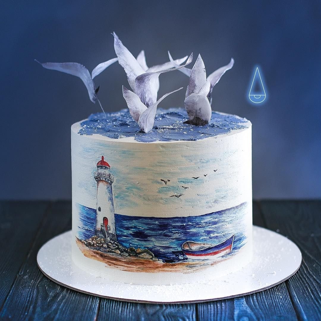 Торт с чайками