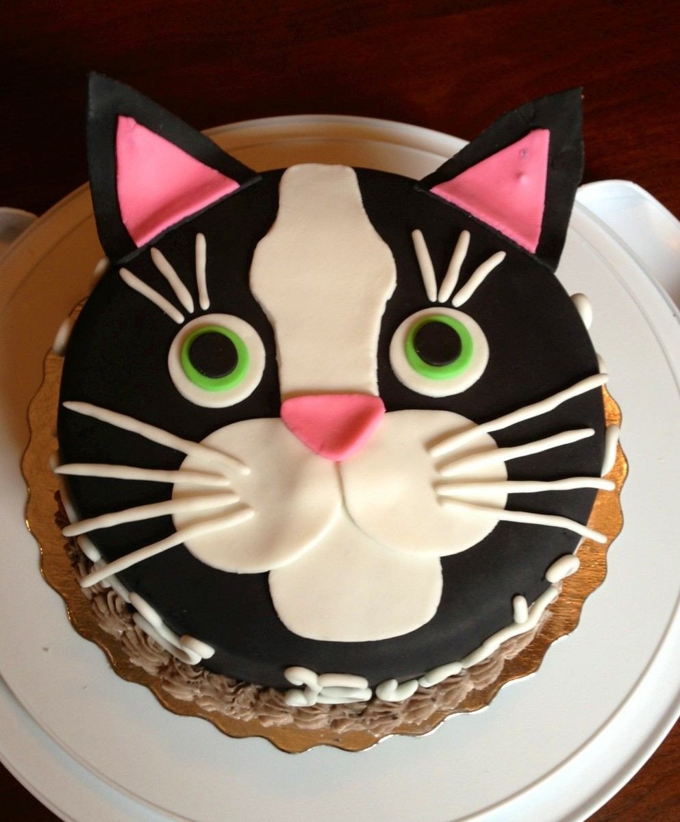 Торт для девочки с котиком