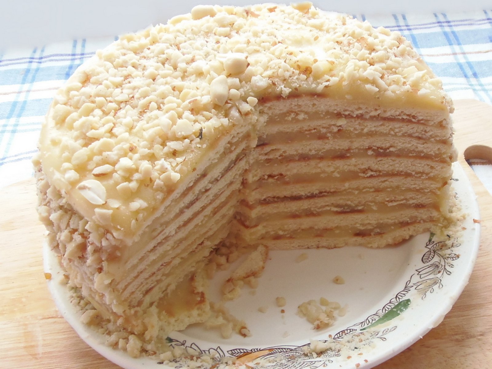 Торт на сковороде со сгущенкой рецепт