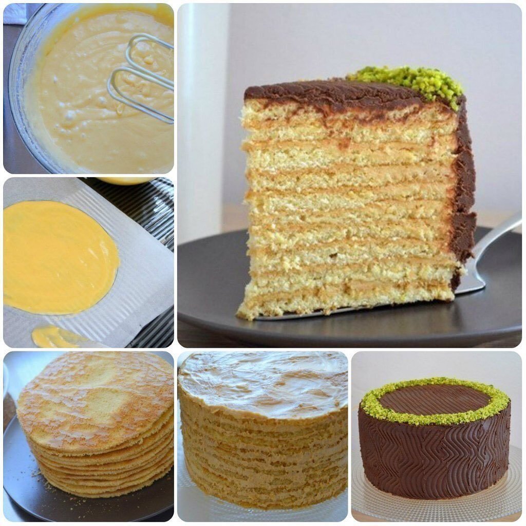 Медовик покрытый кремом