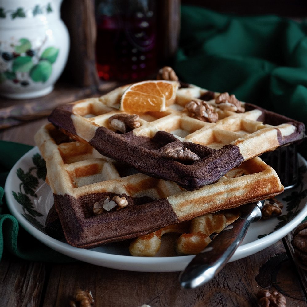 Бельгийские вафли шоколадные