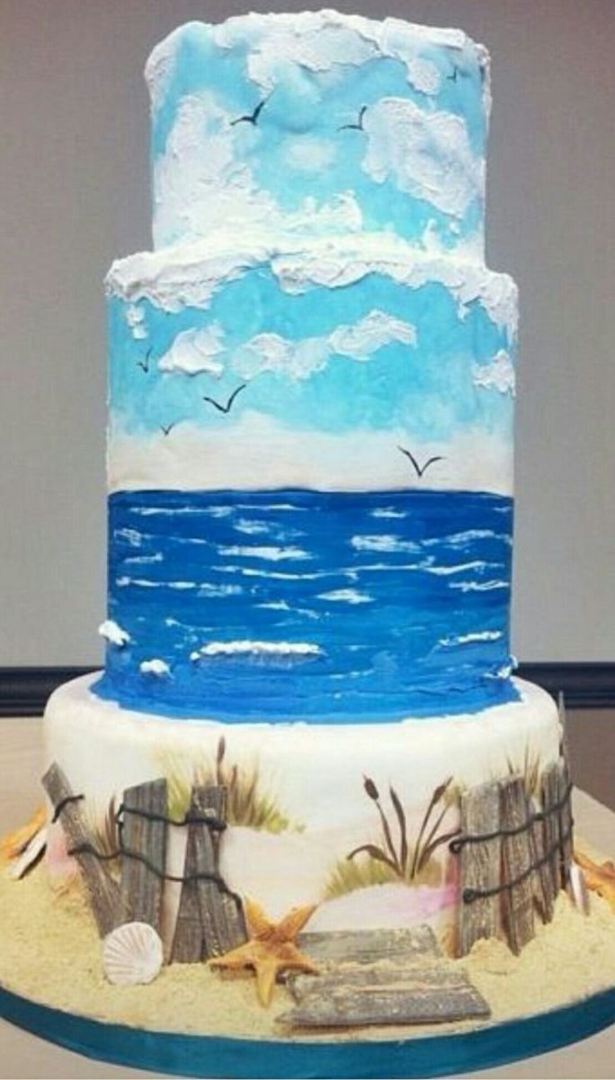 Торт кремовый морской