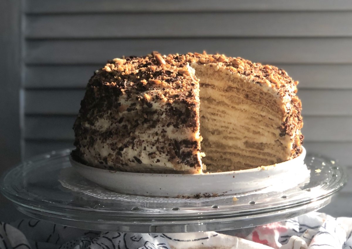 Торт медовик с кремом чиз