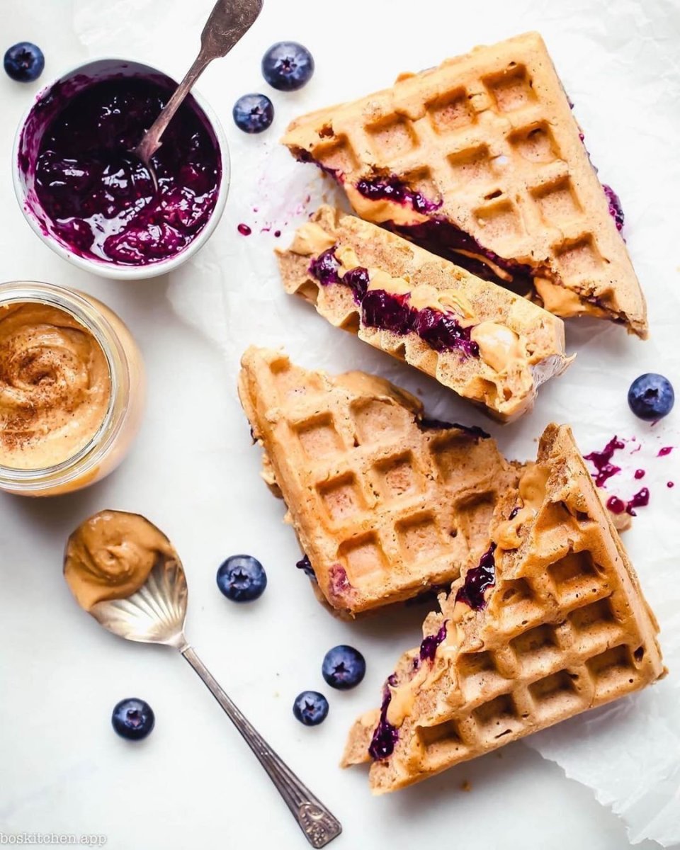 Вафли с арахисовой пастой