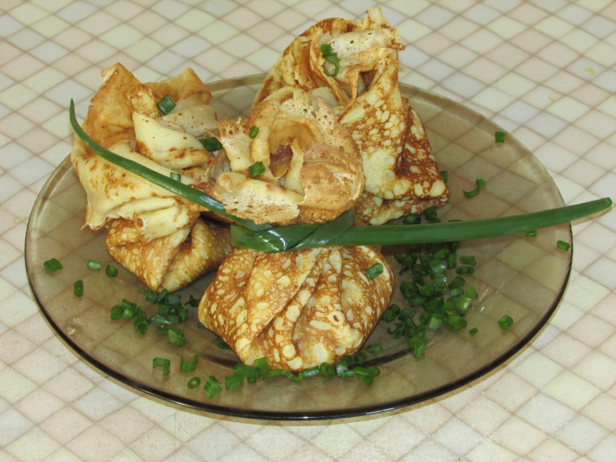 Оригинальная подача блинчиков