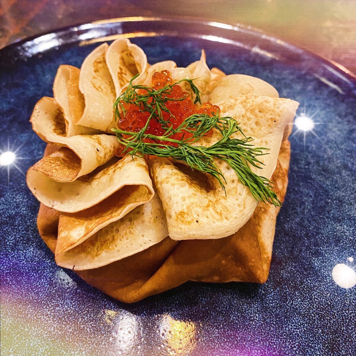 Красивое украшение блинов