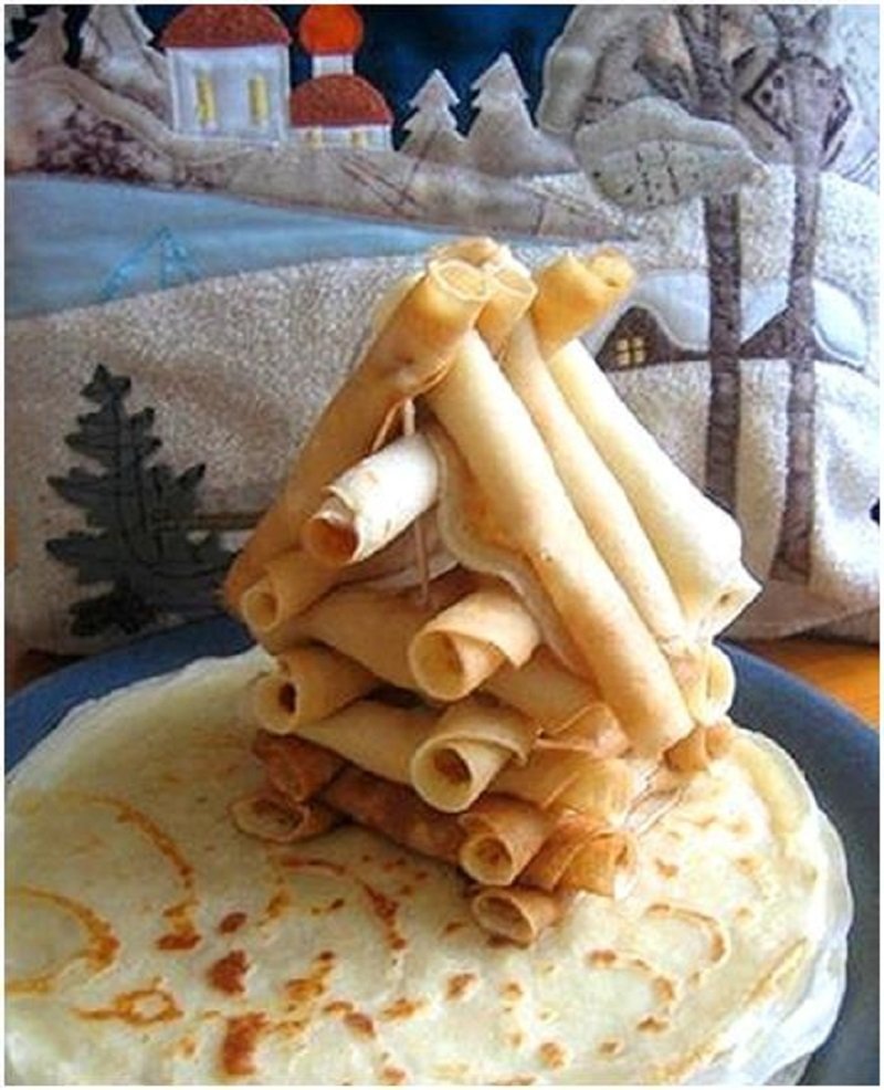 Украшение блинов на Масленицу