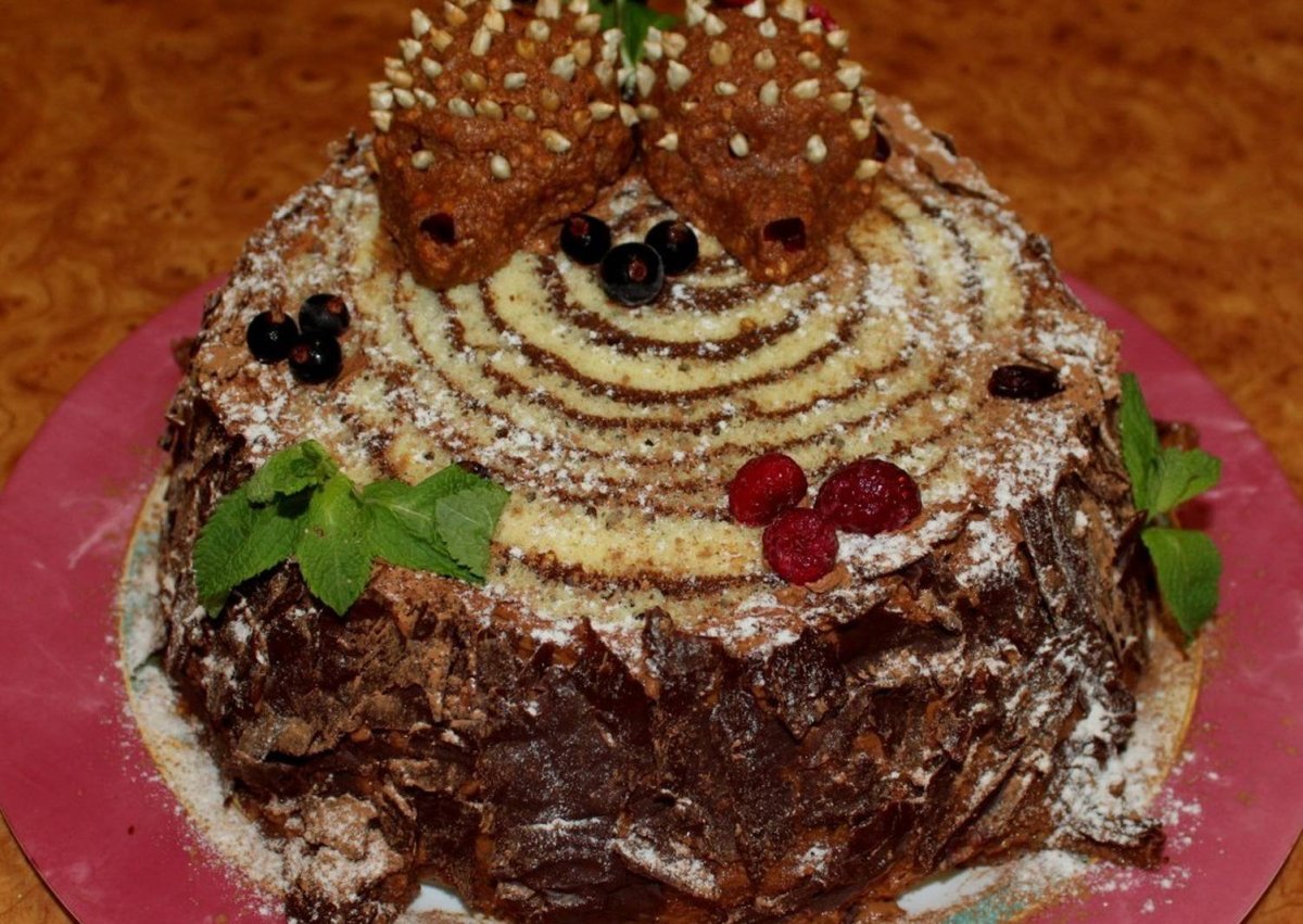 Торт пенек детский