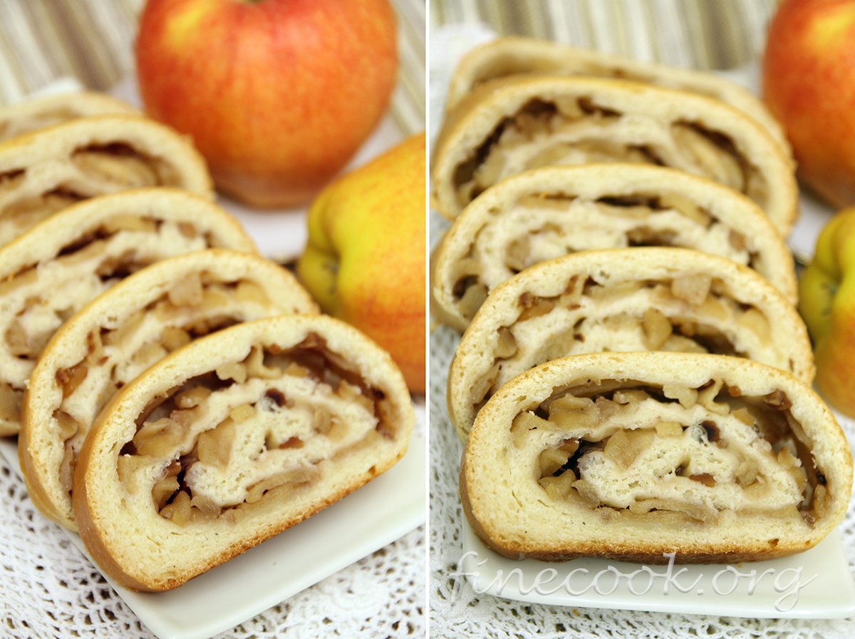 Слойки из слоеного теста с яблоками