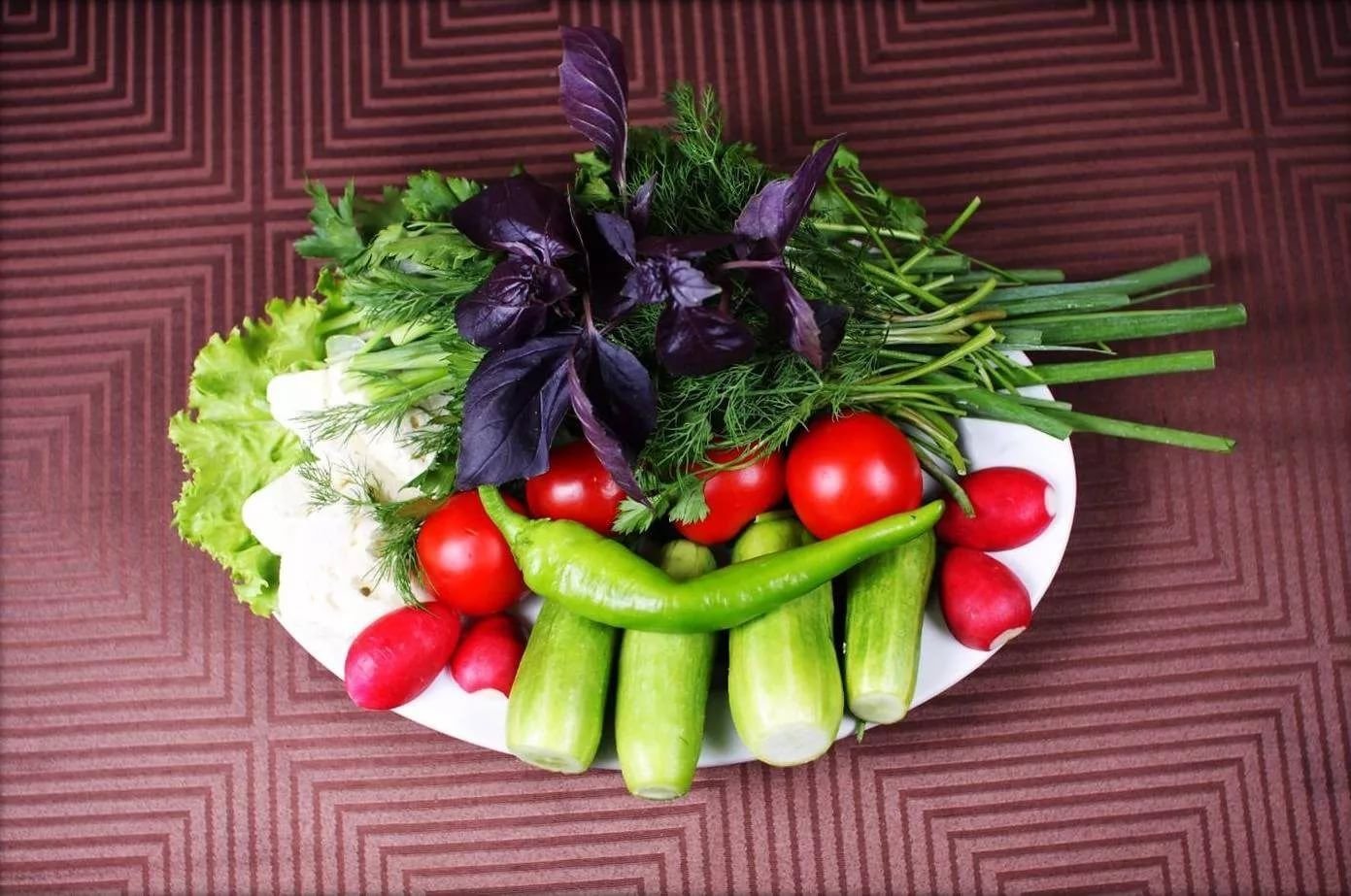 Свежие овощи «овощной букет» ресторан