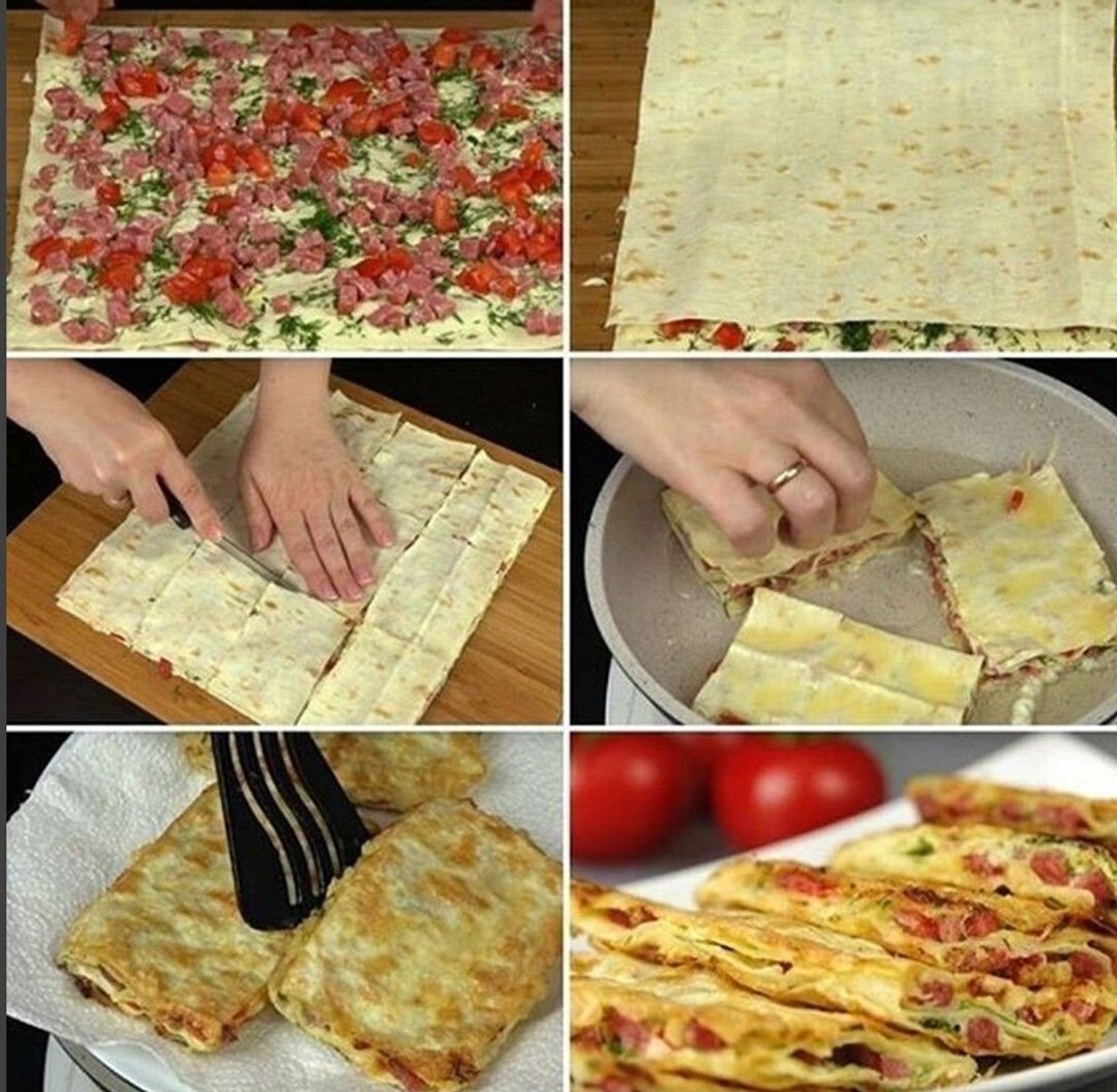 пицца с лаваша на сковороде с яйцом колбасой и сыром и помидорами рецепт фото 58