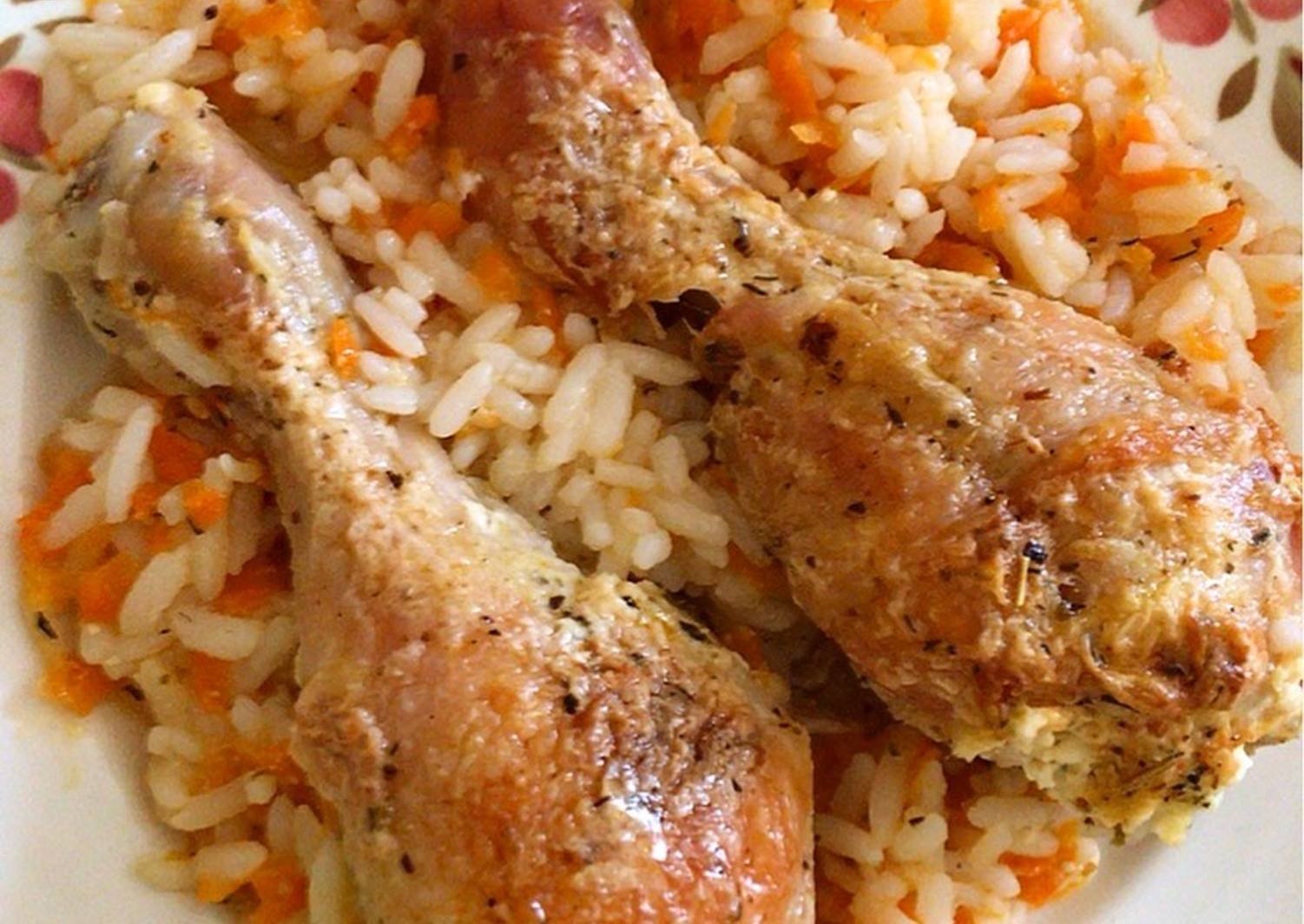 Рис с курицей в духовке рецепт с фото с овощами под фольгой