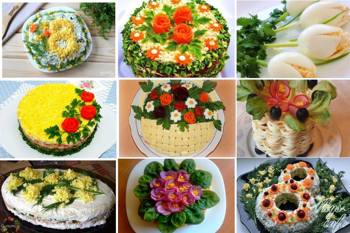 Красивые салаты на праздничный стол
