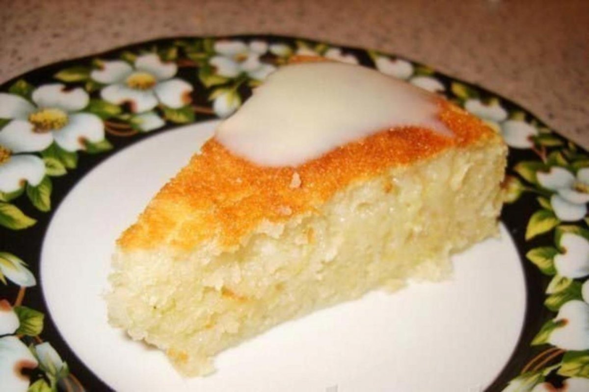 Творожный пирог на кефире в духовке