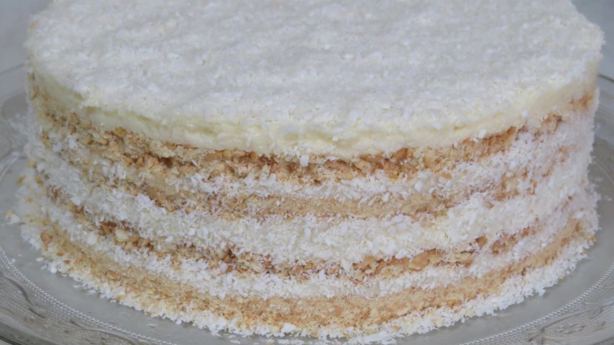 Торт Рафаэлло с вафельными коржами