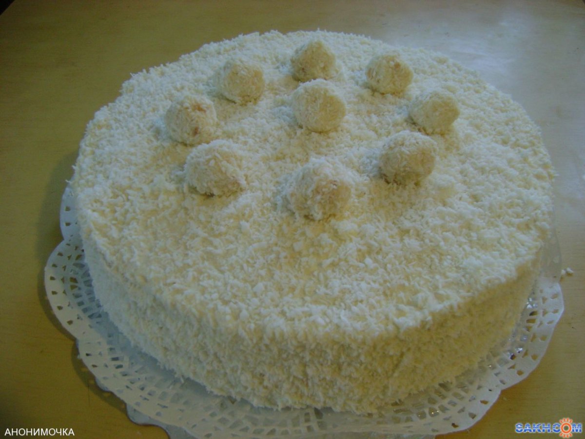 Торт Рафаэлло с кокосом