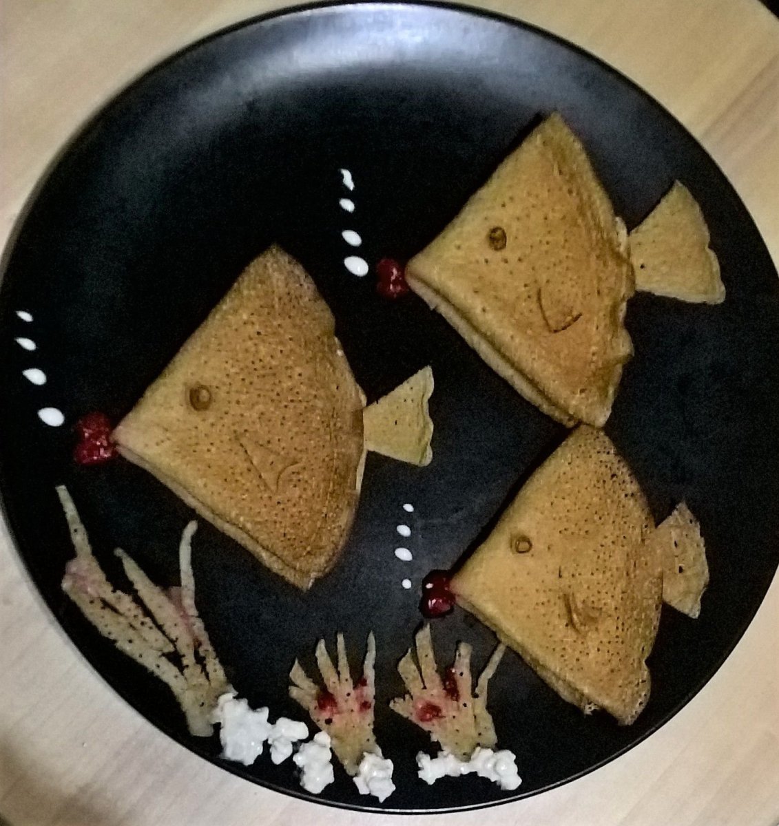 Оригинальное украшение блинов