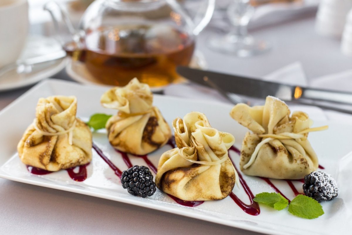 Креативная подача блинов