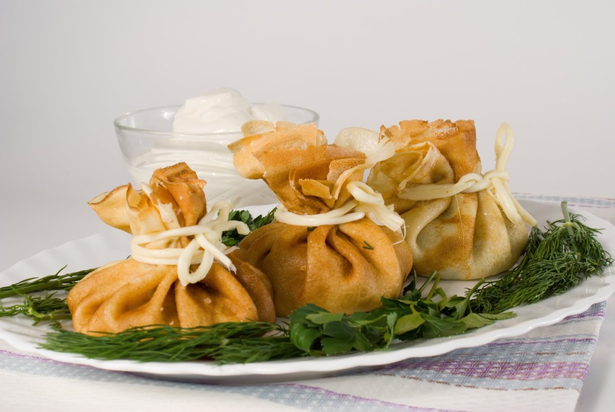 Мешочки из блинов