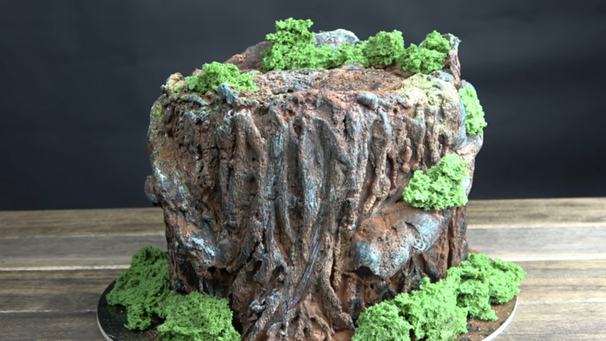 Торт зеленый мох со шпинатом