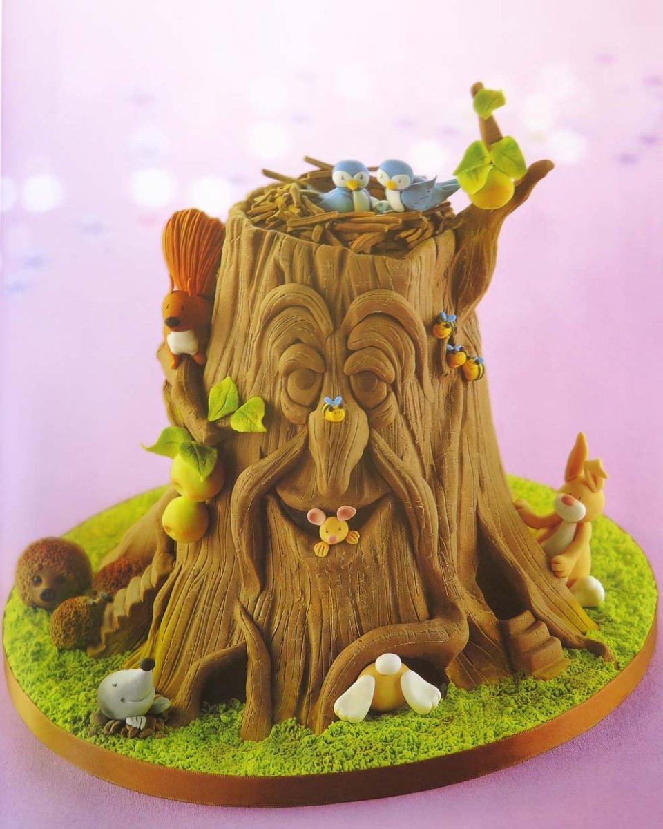 Торт пень декор