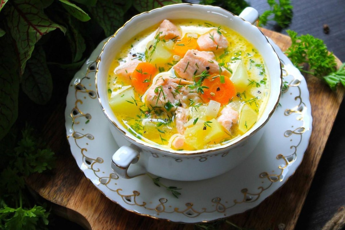 Рыбный сливочный финский суп