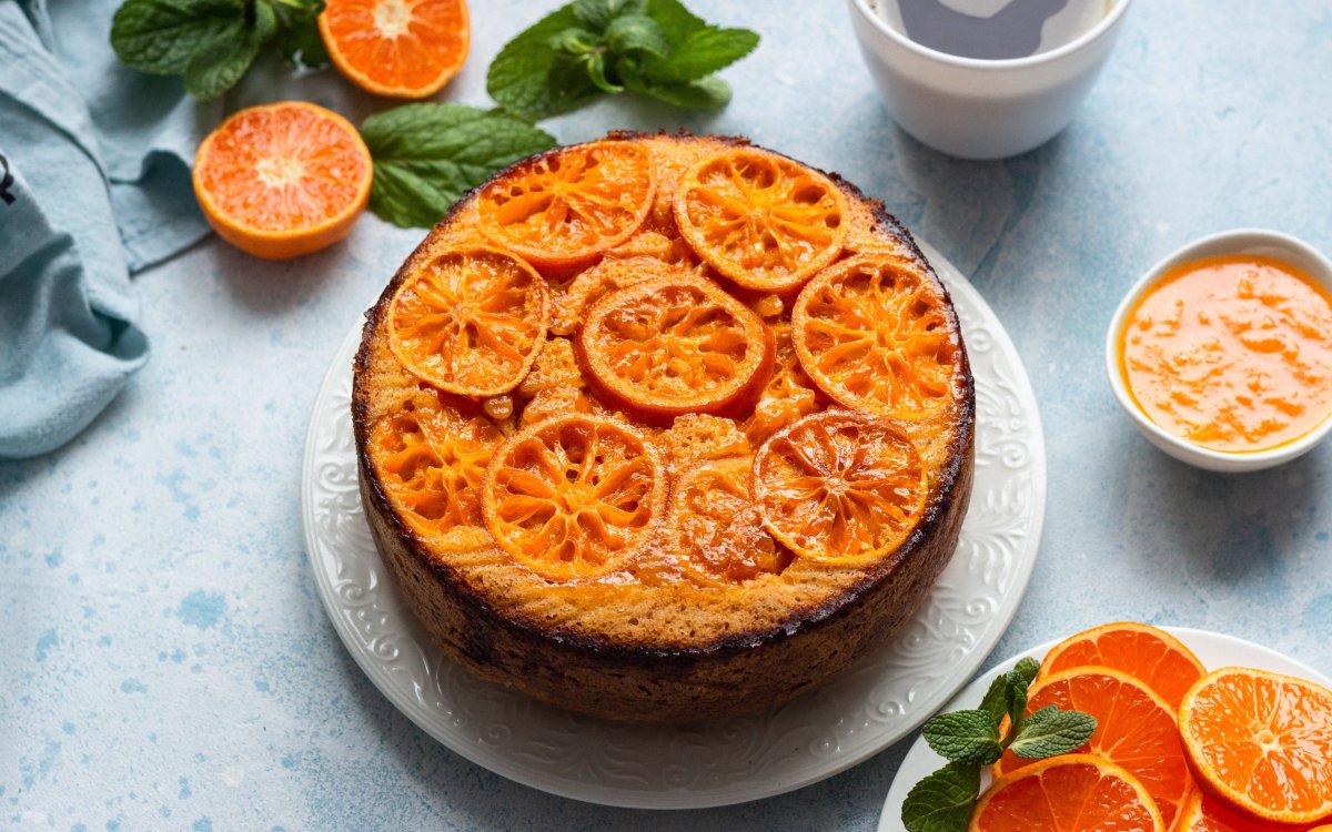 Постный пирог с апельсинами