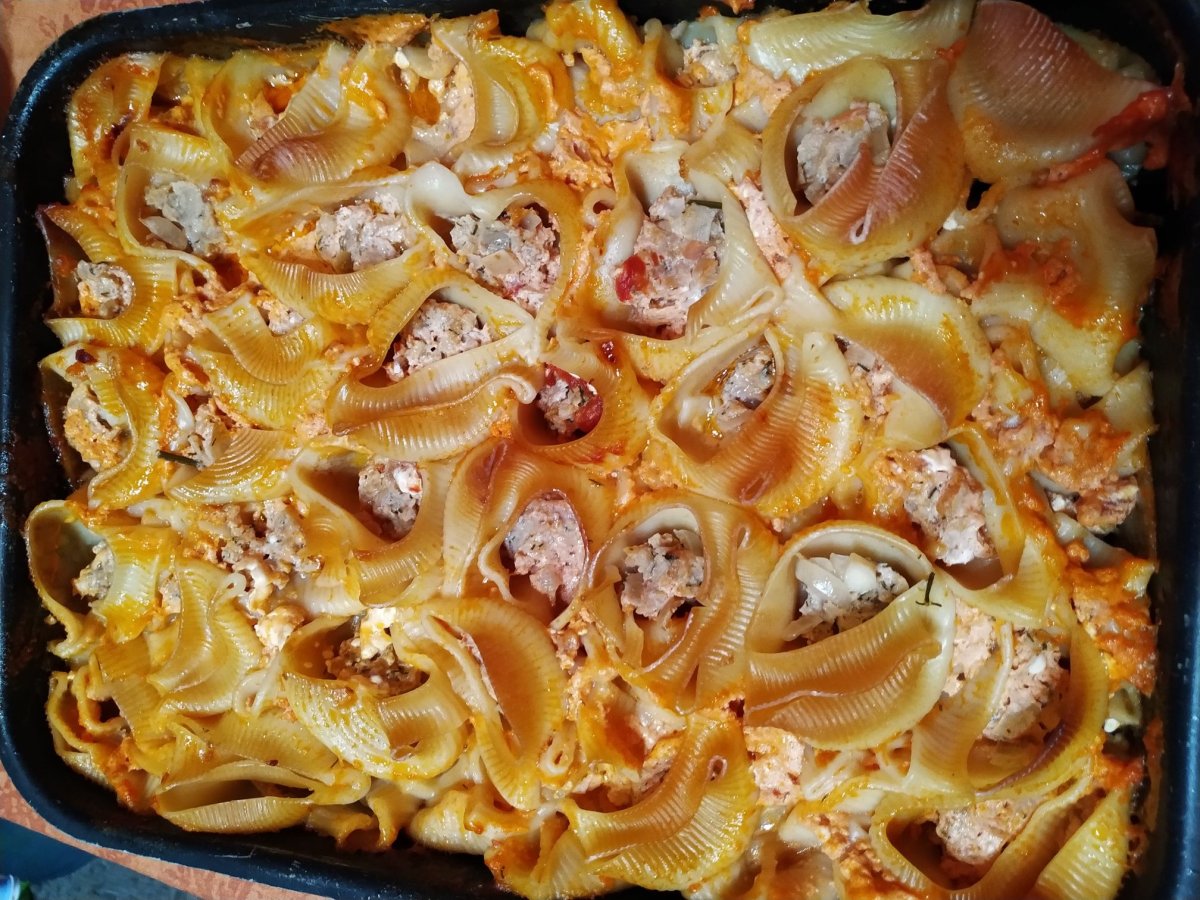 Фаршированные макароны в духовке