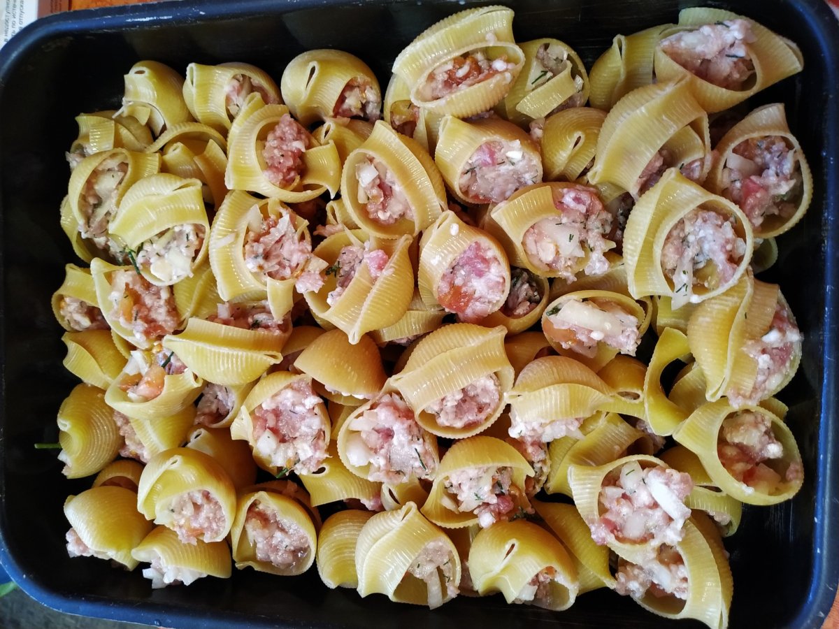 Макароны Феллини фаршированные