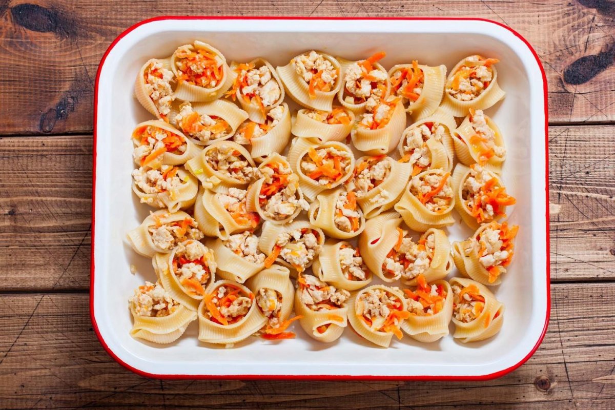 Макароны ушки фрашированные