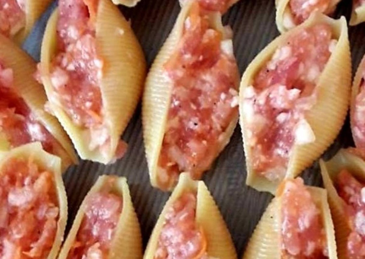 Паста ракушки фаршированные