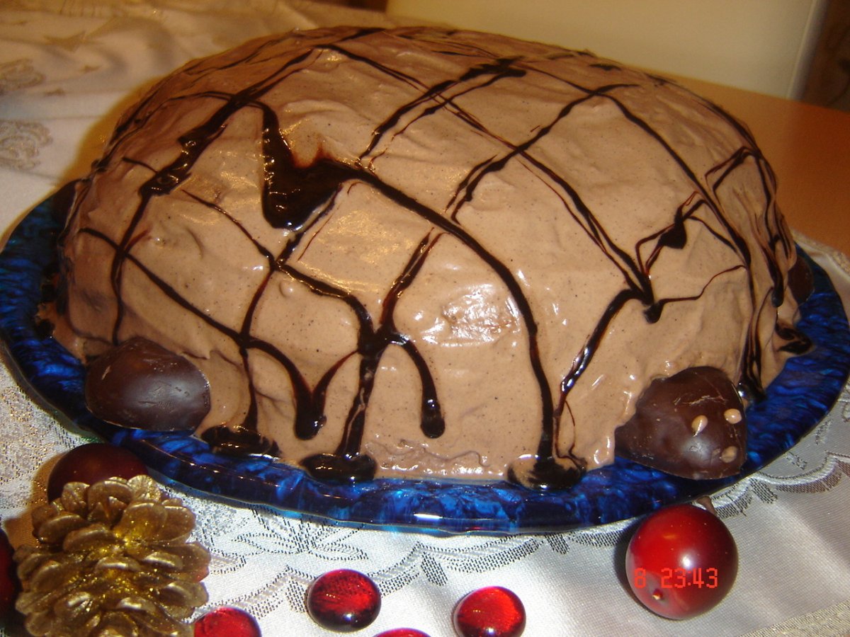 Шоколадный торт черепаха с шоколадным кремом