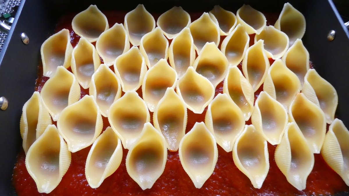 Макароны ракушки большие с начинкой