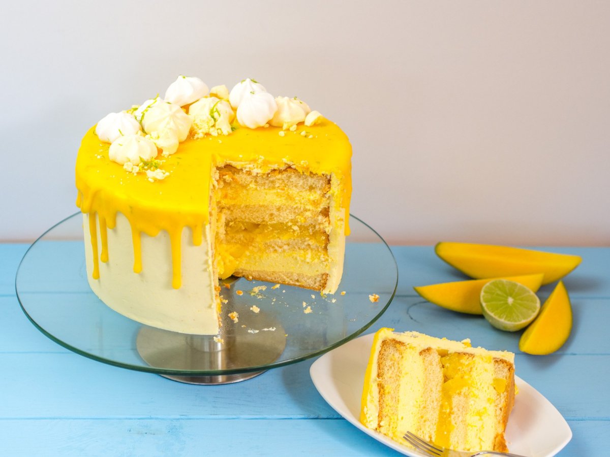 Торт ваниль манго