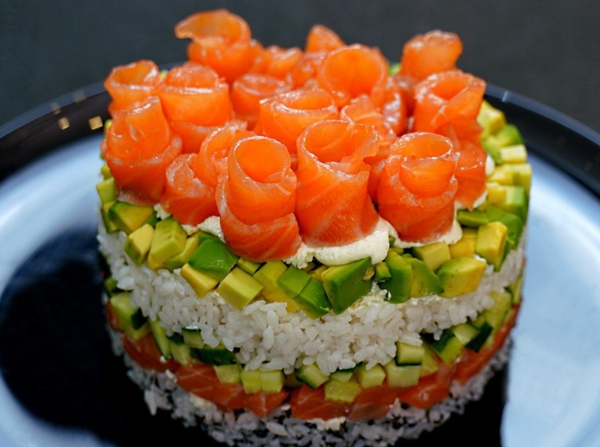 Салат ленивый Филадельфия суши