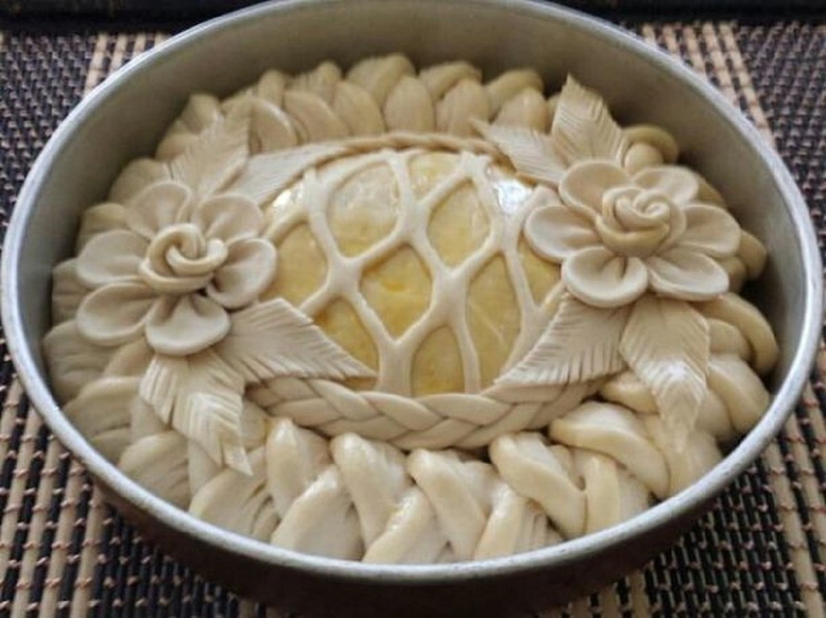 Украшение пирогов из дрожжевого теста