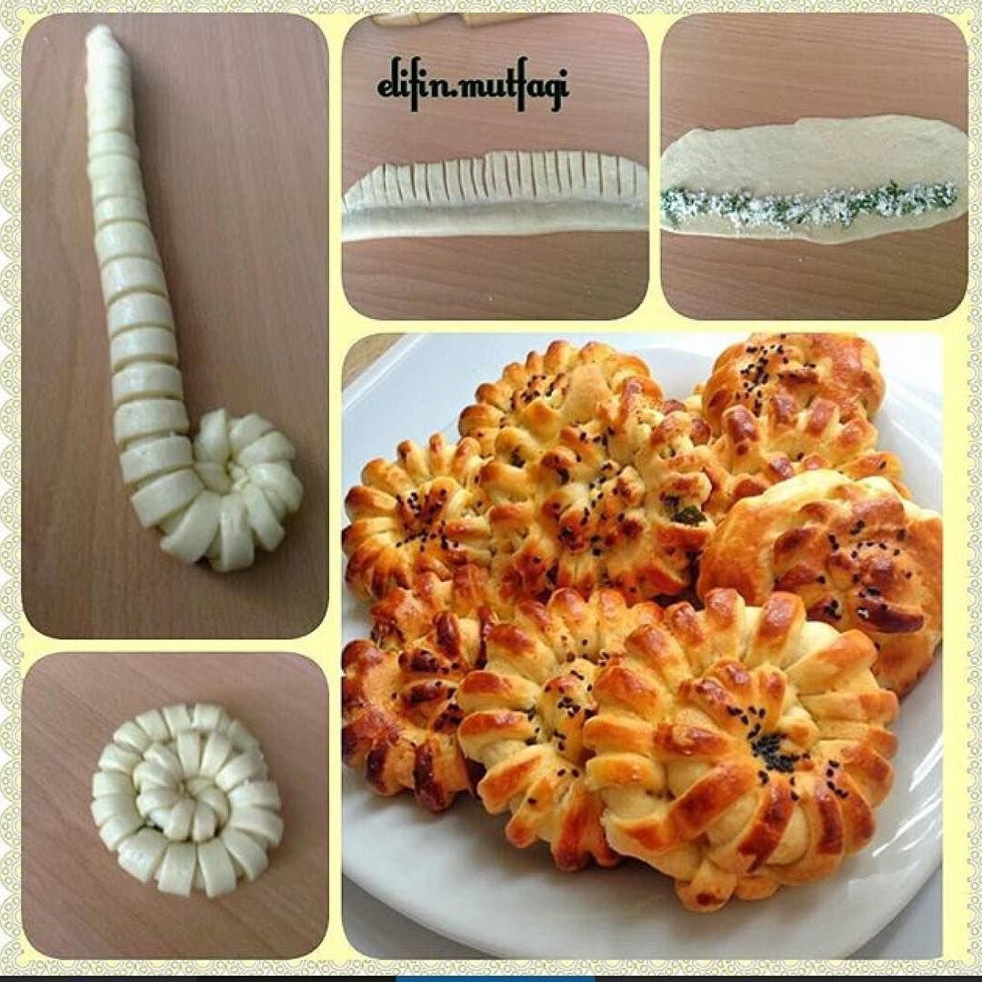 Красивая выпечка из дрожжевого