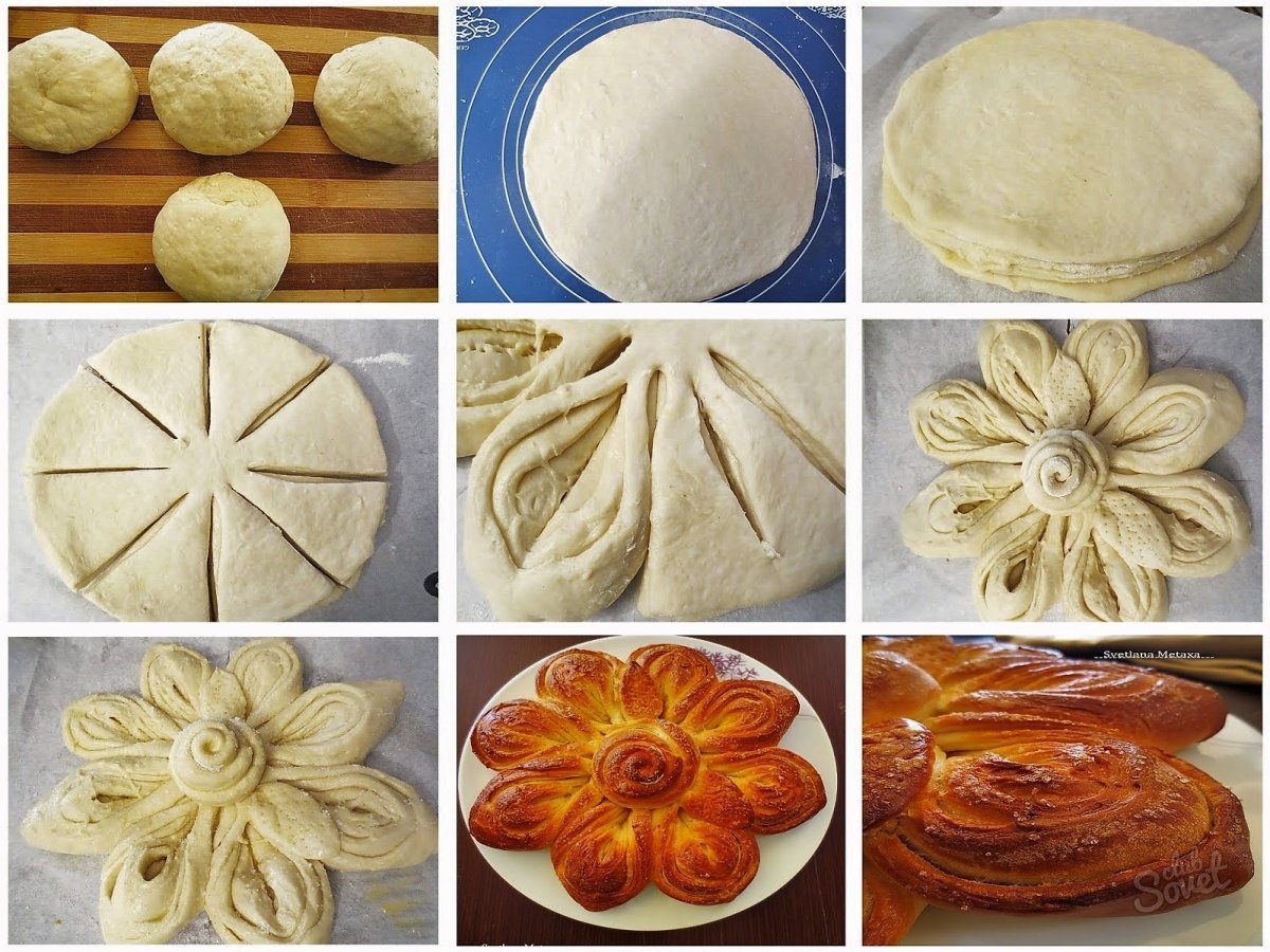 Красивая выпечка из дрожжевого