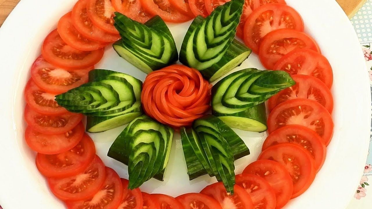красивая овощная нарезка на праздничный стол фото
