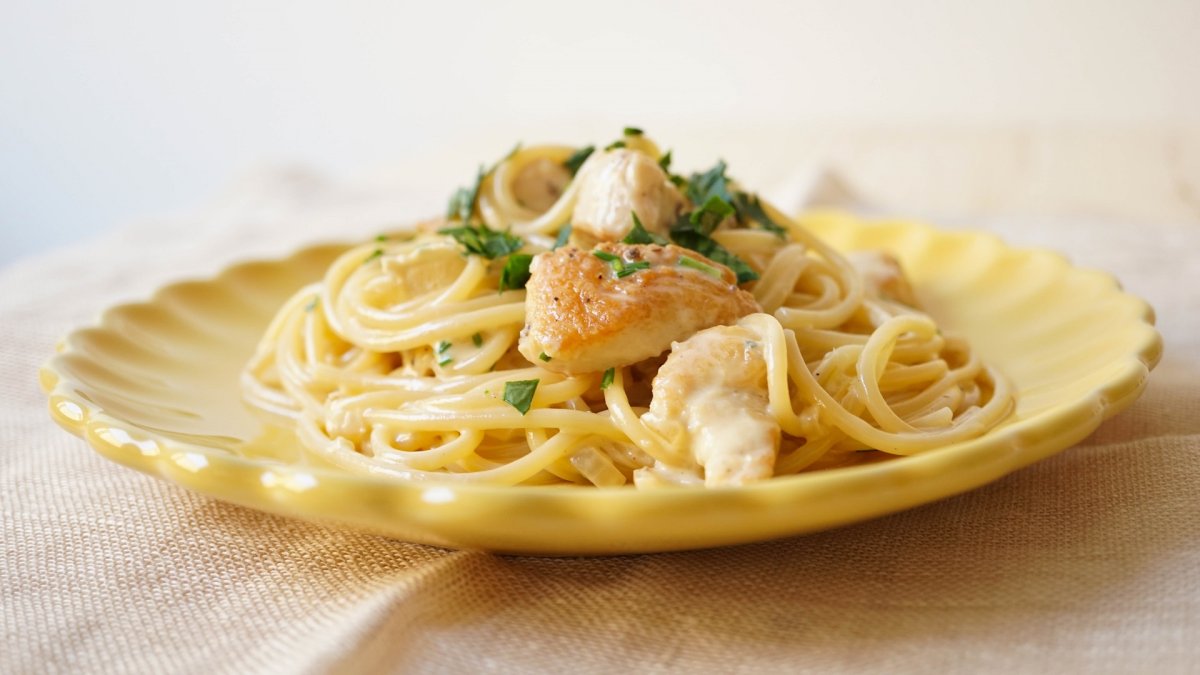 Спагетти с куриным филе