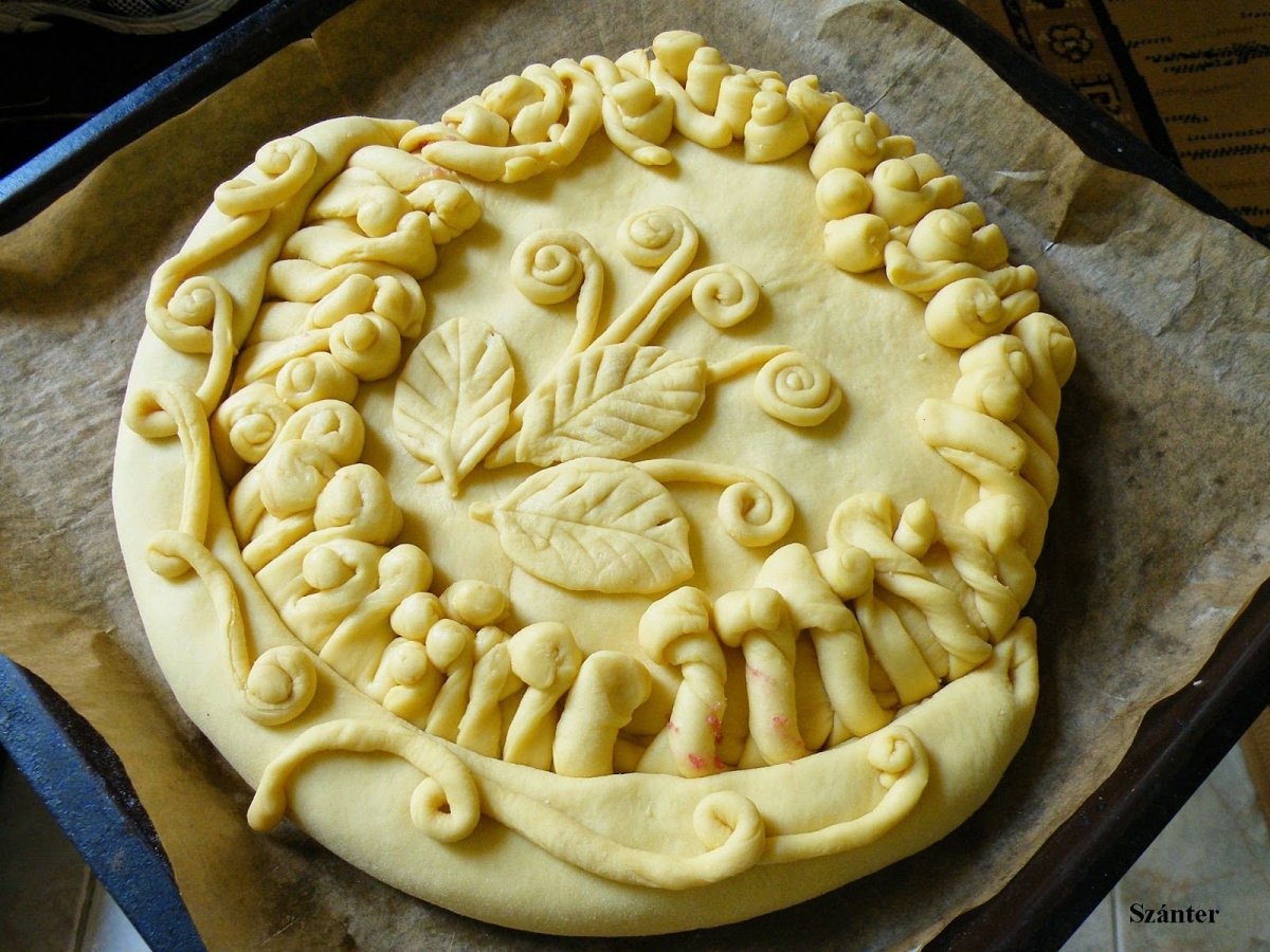 Украшение пирогов из дрожжевого теста