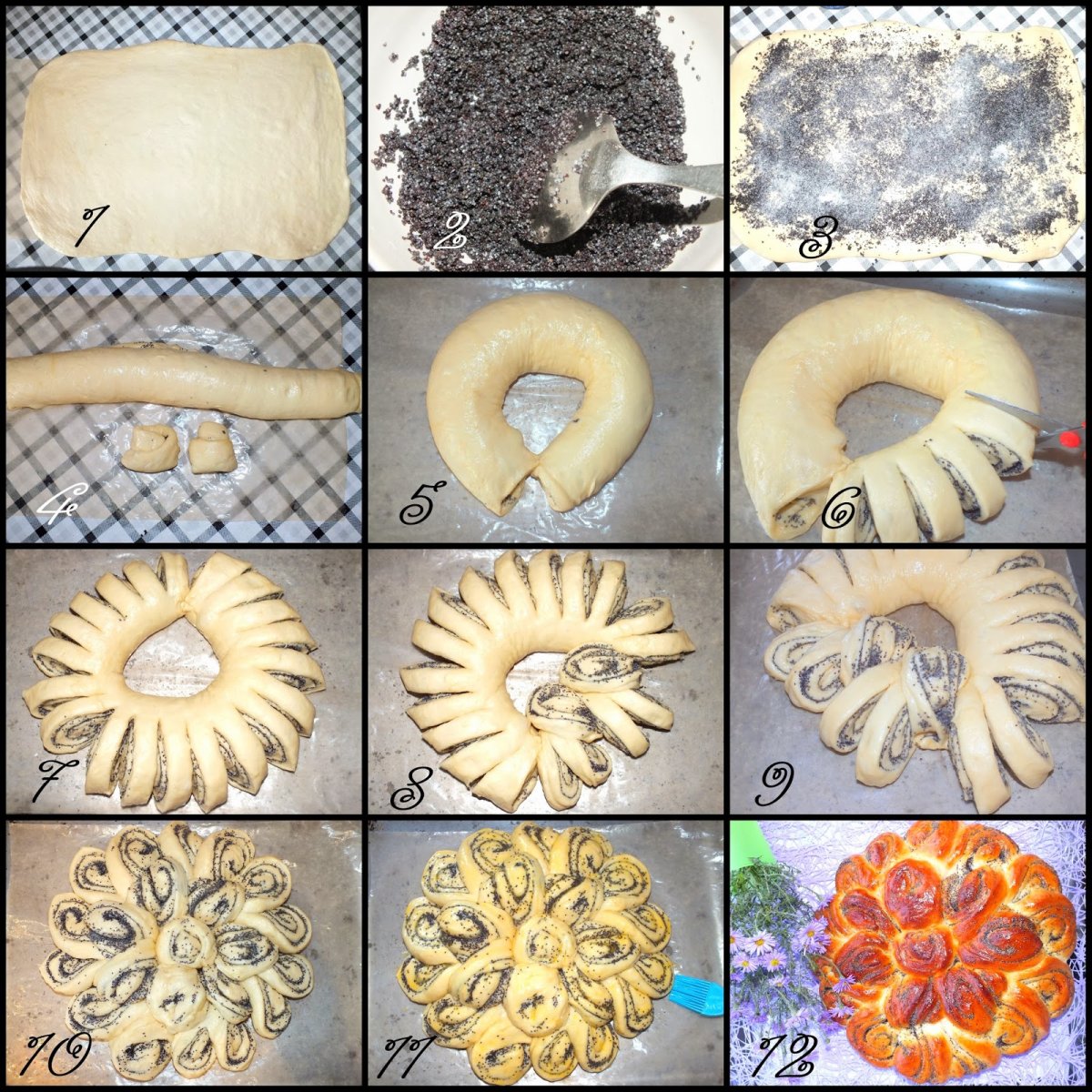 Пирог Бабушкина салфетка с маком пошаговый