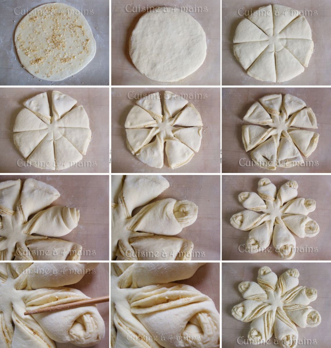 Красивая выпечка из дрожжевого теста