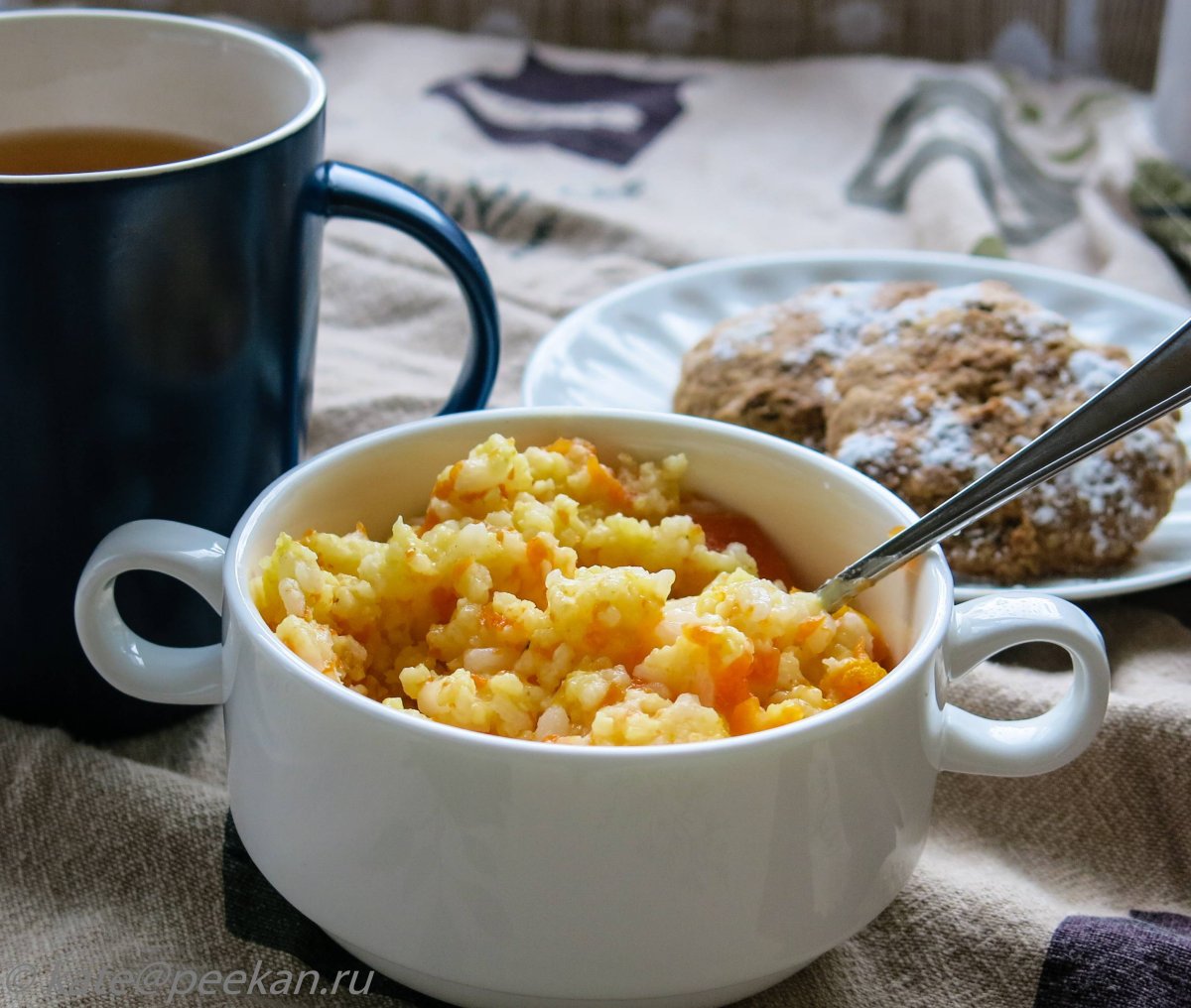 Чай с пшеном и молоком