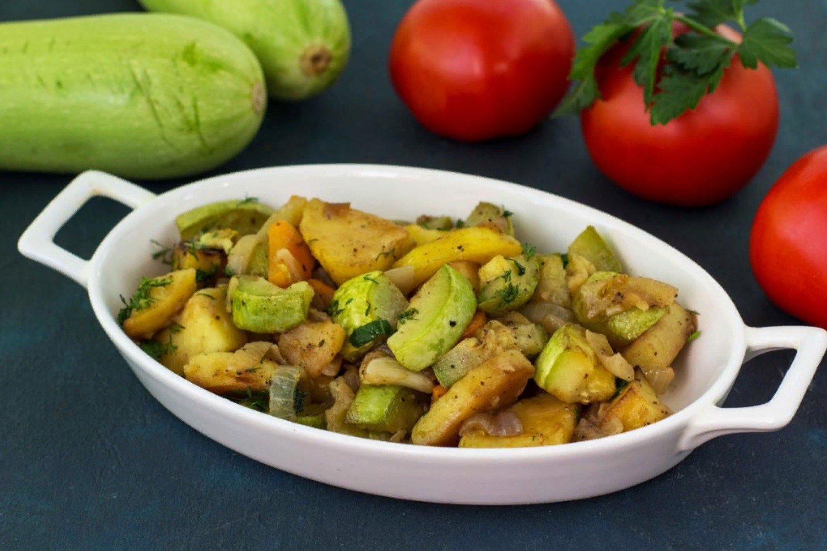 Овощи с картошкой на сковороде рецепт